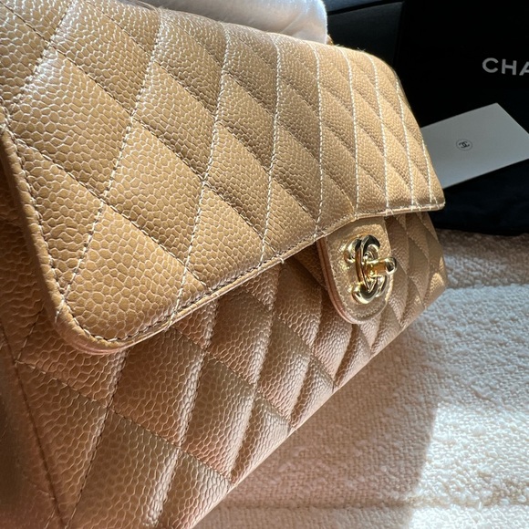 Chanel Classic Double Flap bag Medium Dark Beige - Picture 5 of 16